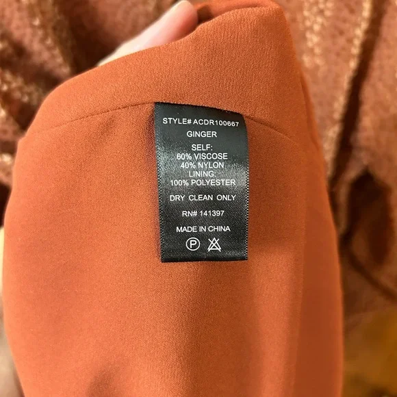 ASTR The Label Ginger Ruched Ruffle Midi Dress Brown Polka Dot Sheer‎ Sleeve M - Picture 7 of 8